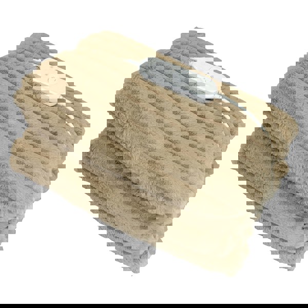 Igenix Luxury Heated Faux Fur Throw 160 x 130 cm - Latte