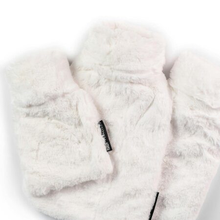 CosyPanda Triple White Faux Fur Hot Water Bottle Set