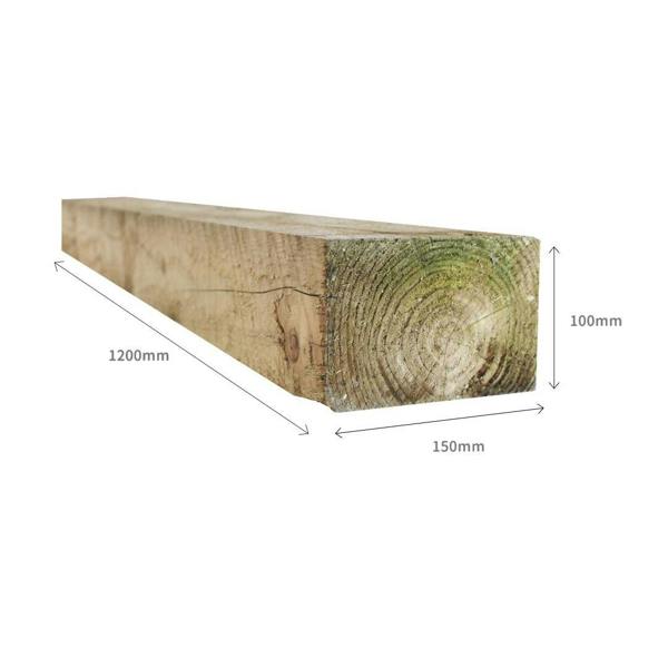 Snowdon Timber Treated Reject Sleeper (H) 100mm (W) 150mm (L) 1.2m