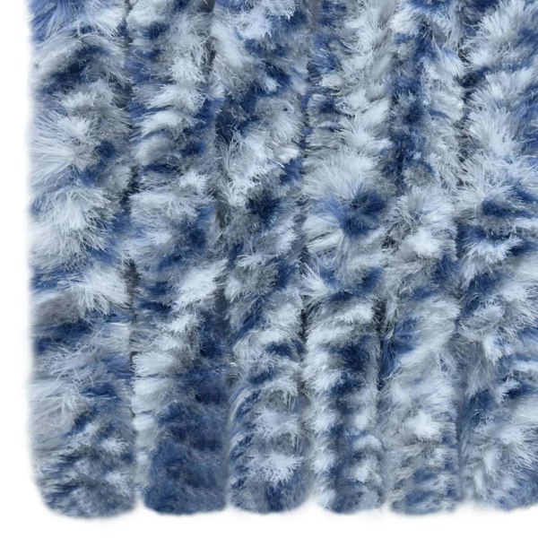 Berkfield Insect Curtain Blue and White 90x200 cm Chenille