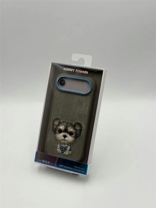 Nimmy Friends Nimmy Big Eye Cute Pet Yorkie Dog Case with MagSafe for iPhone 17 Air 6.5" Grey Blue - N-XDY-IP17-AIR-027