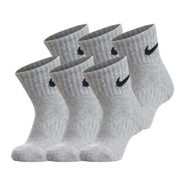 Nike Childrens/Kids Quarter Socks (Pack of 6) - Grey - 