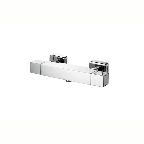 Flode Pitea Shower | SQ Thermo Bar Valve & SQ Slide Rail Kit | Chrome