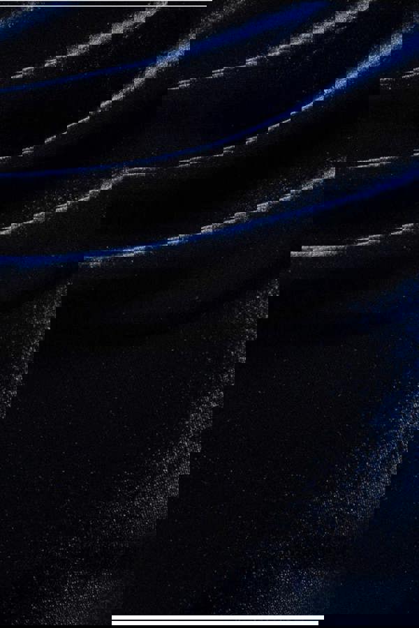 Cowl One Shoulder Velvet Maxi Dress - Navy Blue DR4504