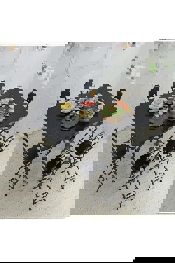 Living and Home 100x60cm Folding Wooden Dining Table