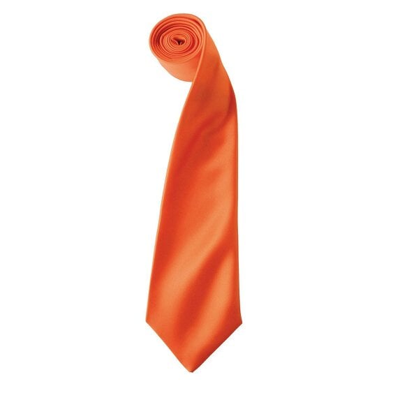 Premier Unisex Adult Colours Satin Tie - Orange