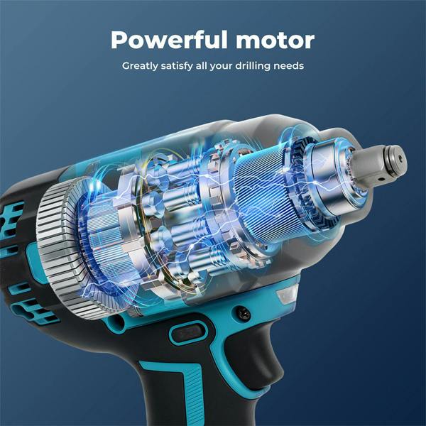 Traderight 21V Cordless Brushless Impact Wrench Driver 550/1200N.m 4.0Ah Battery