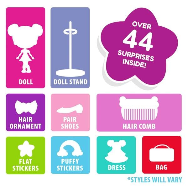 Decora Girlz 5" Fashion Doll – Decora Shine - with Stickers & Accessories