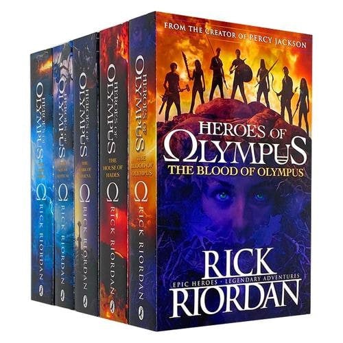 Puffin Heroes of Olympus Complete Collection 5 Books Set Pack by Rick Riordan