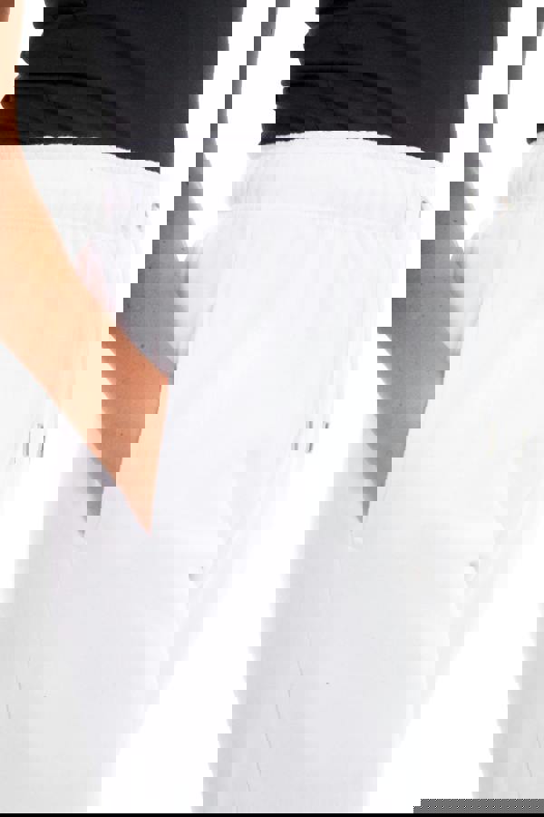 Smart Living Basic Womens Cuffed Hem Jogger - White