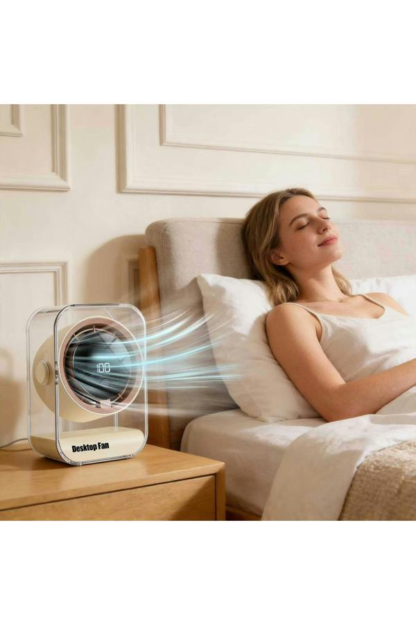 Dyzi Smart Desktop Fan 100 Speed Rechargeable Silent Table Fan
