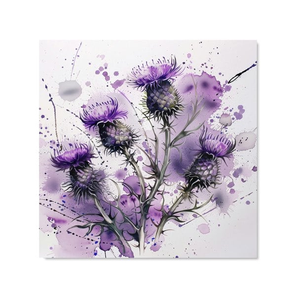 Warren Reed - Designer Vibrant Scottish Thistle Art Kitchen Splashback