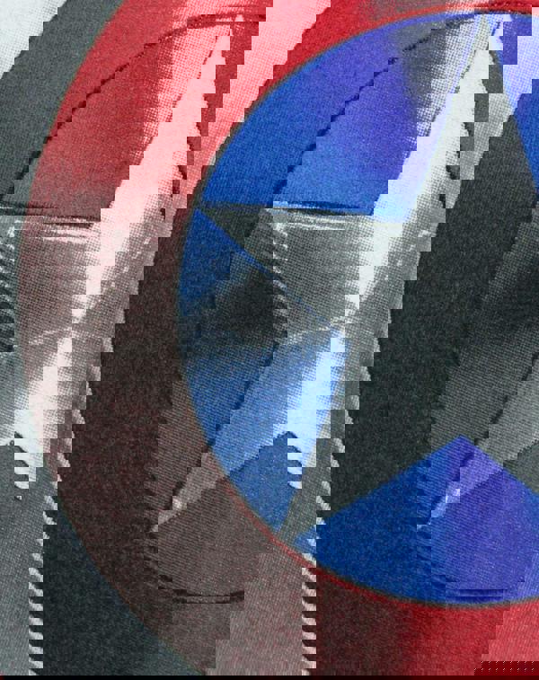 Marvel Mens Blue Captain America Short Sleeved T-Shirt