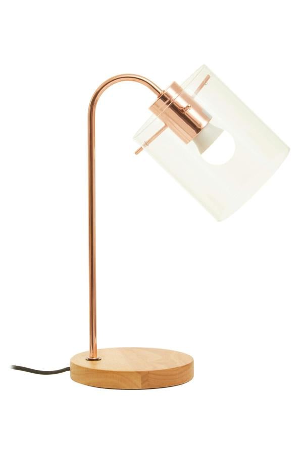 Stockholm Shiny Copper Curved Table Lamp