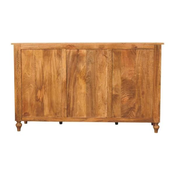 Artisan Furniture Solid Mango Wood Spindle Sideboard, Mango brown