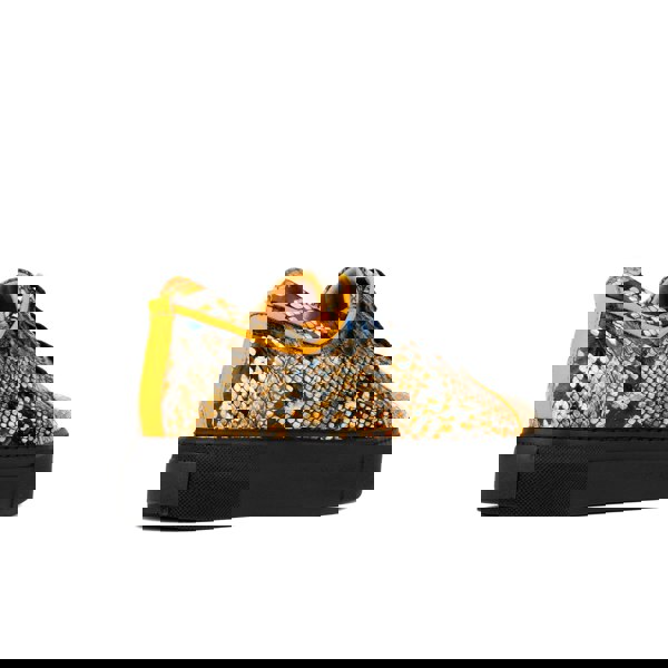 Embassy London Camila - Black & Orange Snake - Women’s Chunky Leather Platform Trainer