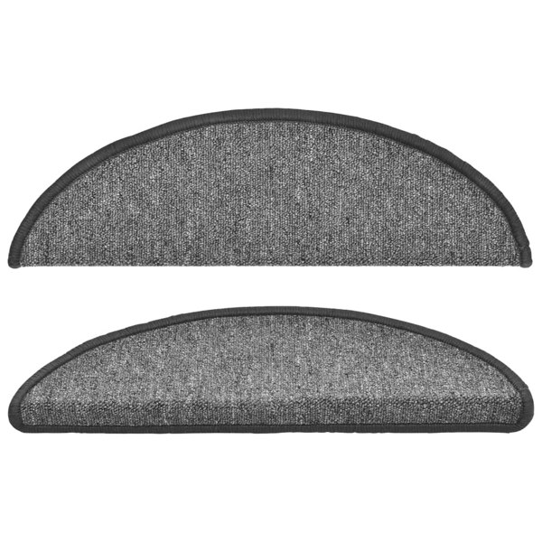 Berkfield Stair Mats 10 pcs 56x17x3 cm Dark Grey
