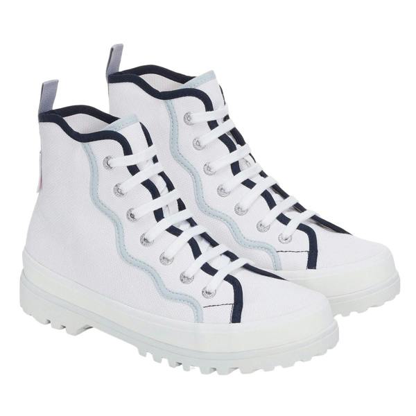 Superga Womens/Ladies 2341 Alpina Curly Bindings Ankle Boots - White/Blue - 