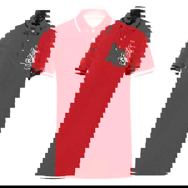 Aquascutum Unisex Adult AQ 1851 Embroidered Tipped Polo Shirt - Red