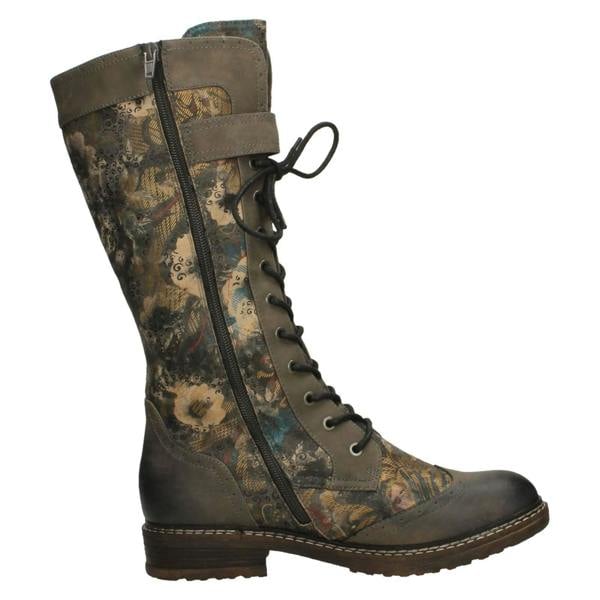 Rieker Ladies Rieker-Tex Floral Pattern Knee High Boots 94734