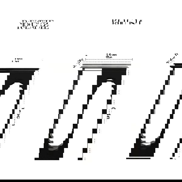 Hadza U Shape Console Table, Black-Rit Concept-Rit Concept