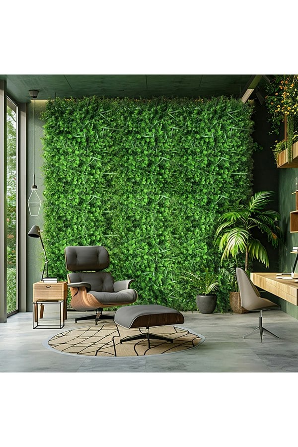 Living and Home 40Cm x 60Cm Artificial Eucalyptus Leaf Mixed Plant Hedges Wall Panel