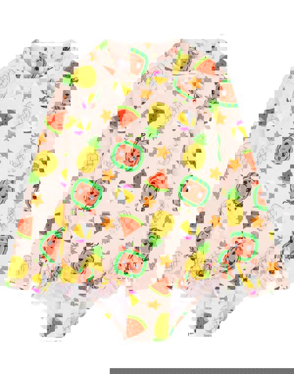 Cocomelon Girls Pink Logo 1 Piece Swimming Costume