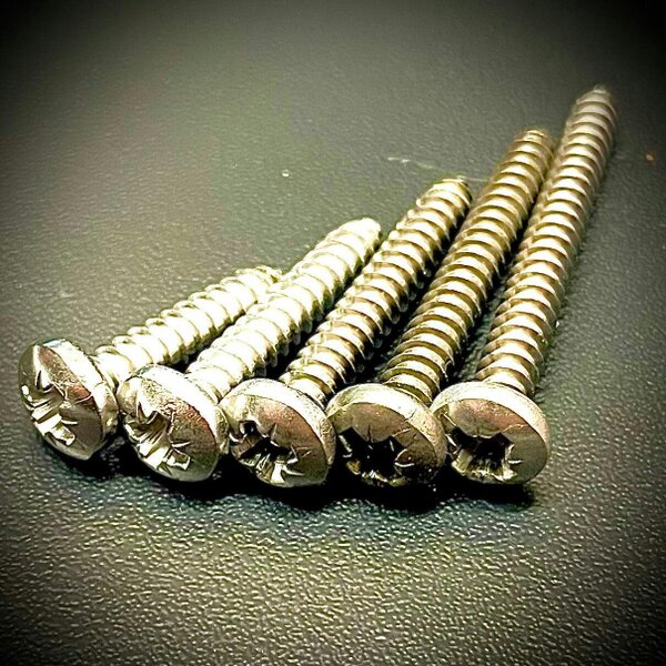 Fixaball No. 12 5.5mm Pozi Pan Self Tapping Screws AB Point A2/304 Stainless