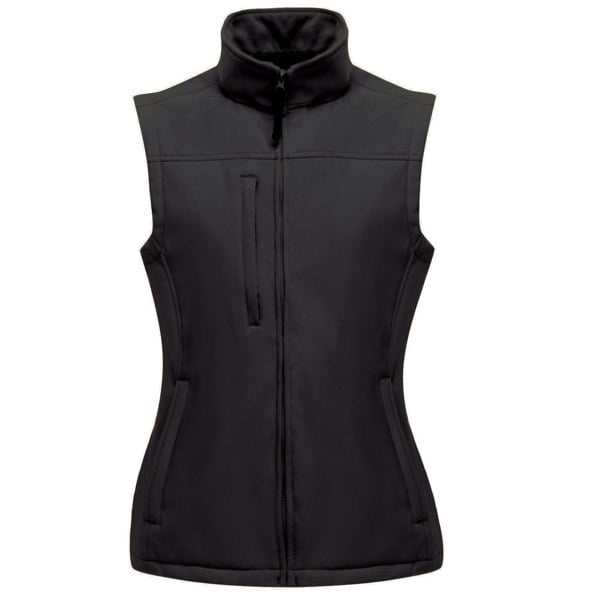 Regatta Womens/Ladies Flux Softshell Bodywarmer / Sleeveless Jacket (Water Repellent & Wind Resistant) - All Black