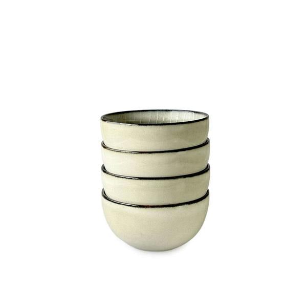 Scandi Home Fika 12-Piece Ceramic Tableware Set, Oatmeal Reactive Glaze