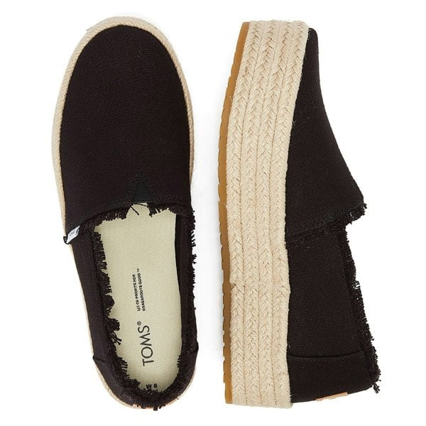 TOMS Canvas Valcia Women's Black Espadrilles