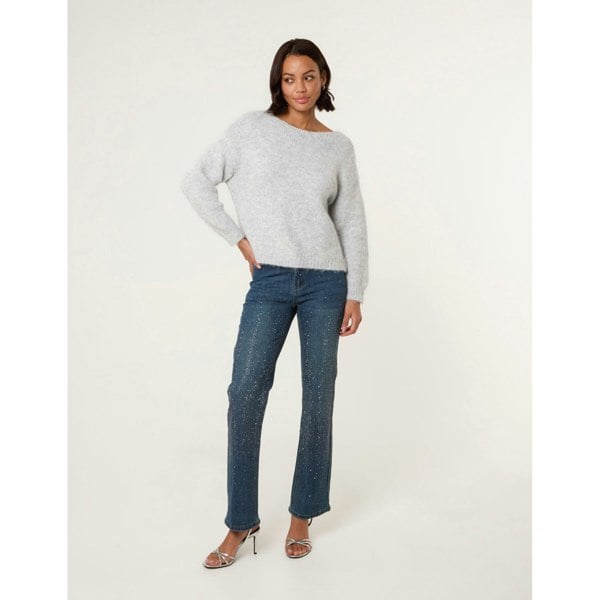 Blue Vanilla Bow Knit Cardigan