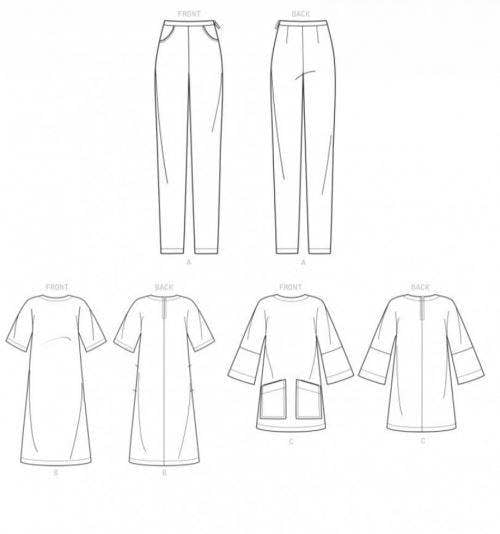 Simplicity Sewing Pattern 9183, Tunics, Dresses, Leggings for Women, A (XXS-XS-S-M-L-XL-XXL) - Intermediate