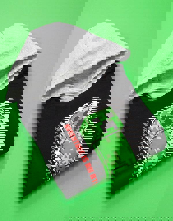 Minecraft Boys Black Creeper Placement Print Hoodie