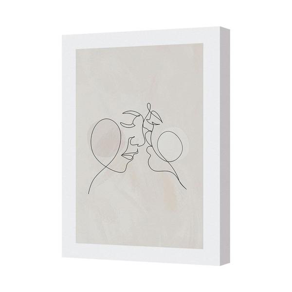 Benjamin Tate Design Abstract Line Art Canvas Print Lovers Portrait Modern Wall Decor