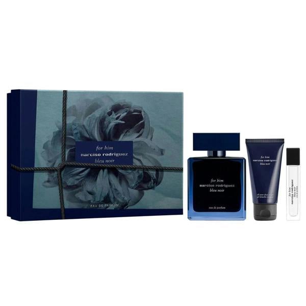 Narciso Rodriguez for Him Bleu Noir Gift Set: Eau de Parfum 100ml + Shower Gel 50ml + Eau de Parfum 10ml