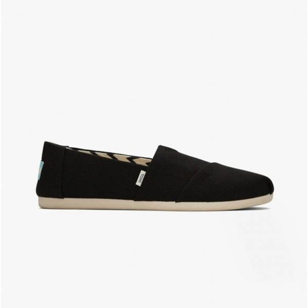 Toms Cotton Espadrille Chevron Cotton Espadrille   in  Black