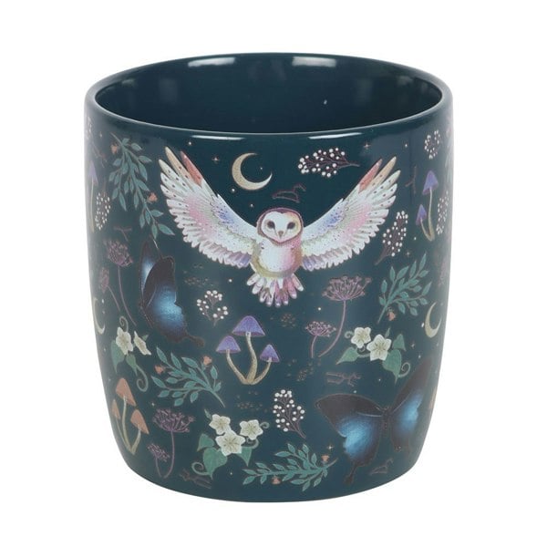 Something Different Night Flight All-Over Print Ceramic 320ml Mug - Green/Beige/Blue