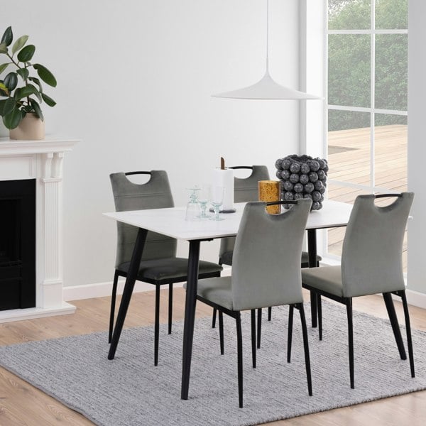Furniture To Go Wicklow Ceramic Dining Table in White