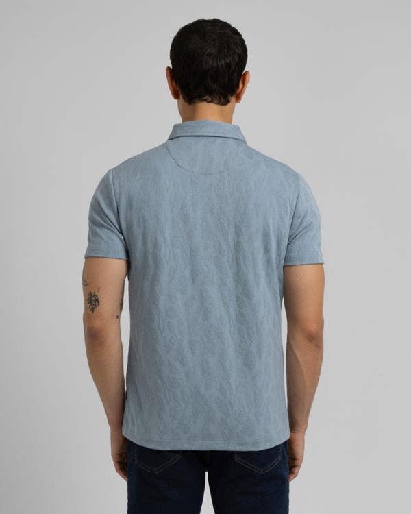 Steel & Jelly Norwood - Leaf Textured Polo Shirt