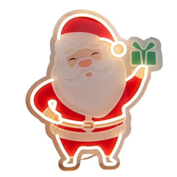 Samuel Alexander 40cm Santa Christmas Neon Light with Warm White LEDs & USB Cable