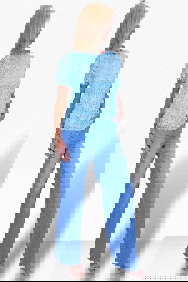 Paulo Due Womens High Waist Wide Leg Denim Jeans