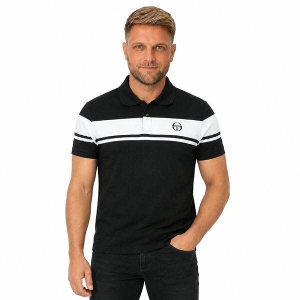 Sergio Tacchini Young Line Polo Shirt Black/White