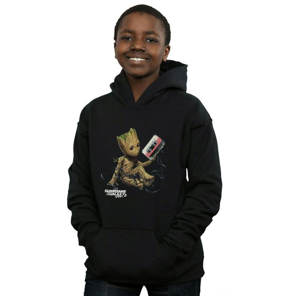 Marvel Boys Guardians Of The Galaxy Groot Tape Hoodie - Black