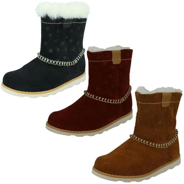 Clarks Girls Clarks Casual Warmlined Boots Crown Piper