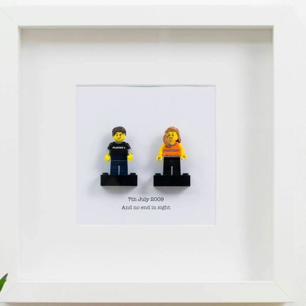 Framed Personalised Mini Figures - alternative angle