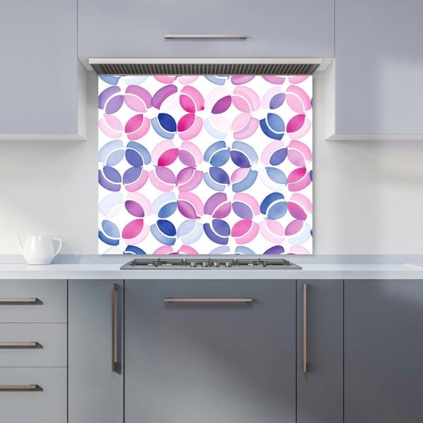 Warren Reed - Designer Interlocking Pink Blue Shape Kitchen Splashback