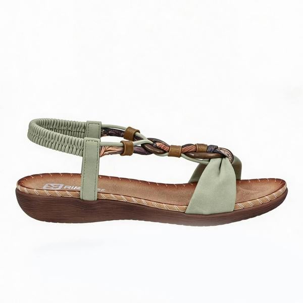Rieker V7568 Ankle Strap Sandals in Green