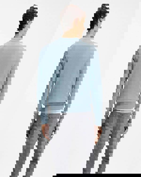 BOSS Orange Kanovano Mens Crew Neck Jumper - Light/Pastel Blue 458