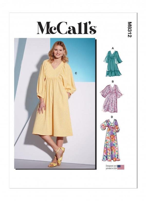 McCalls 8312 Paper Sewing Pattern – Women's Dress, Easy